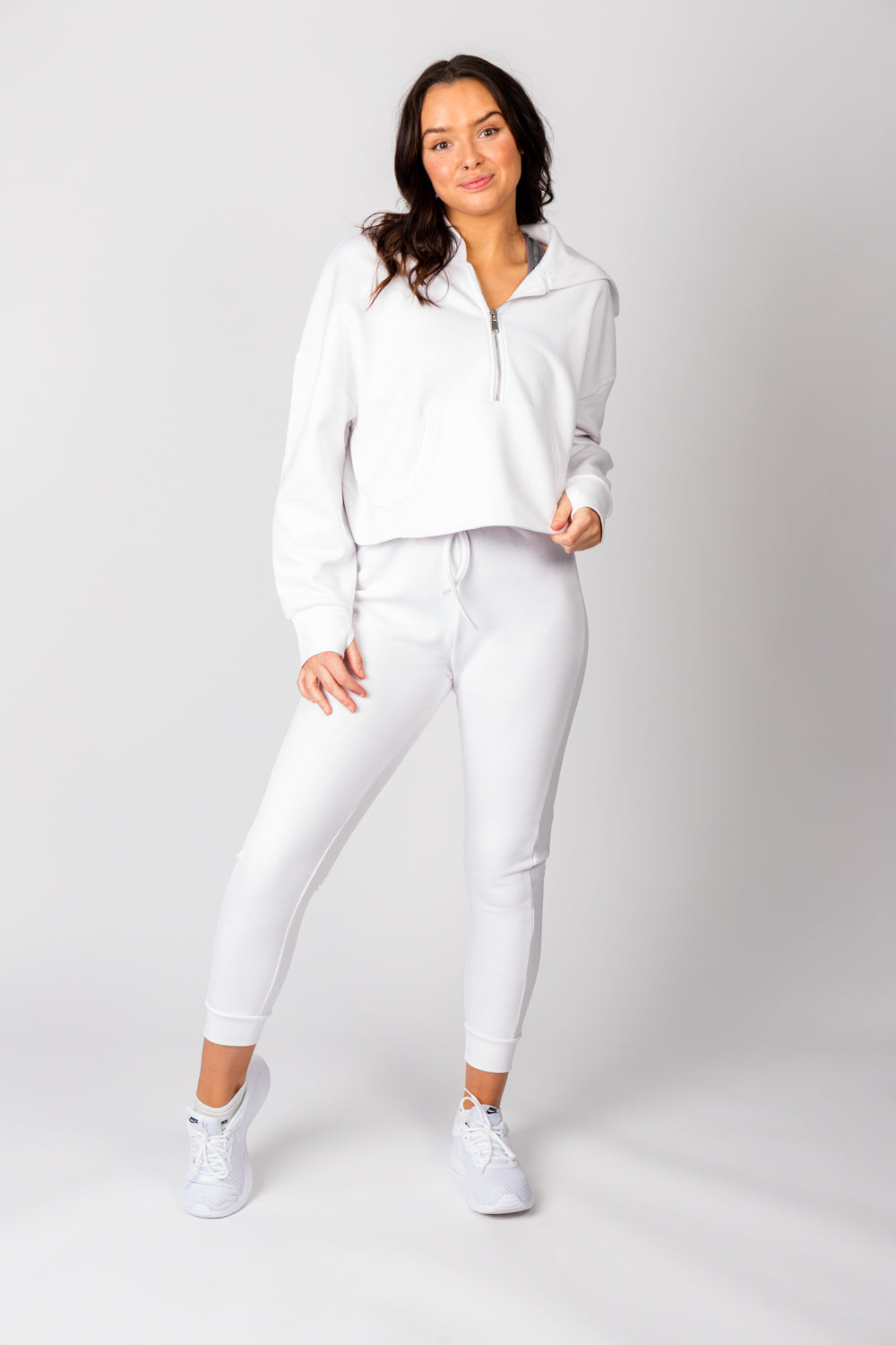 Exclusive White Run Club Zip Hoodie