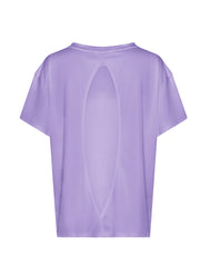 Exclusive Lavender Open Back Running Woman T-Shirt