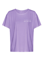 Exclusive Lavender Open Back Running Woman T-Shirt