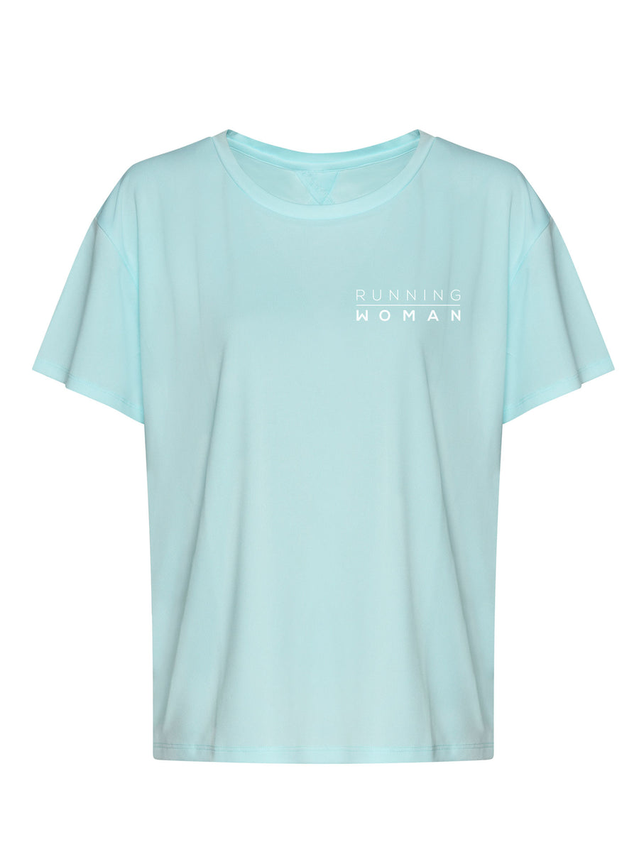 Exclusive Mint Open Back Running Woman T-Shirt