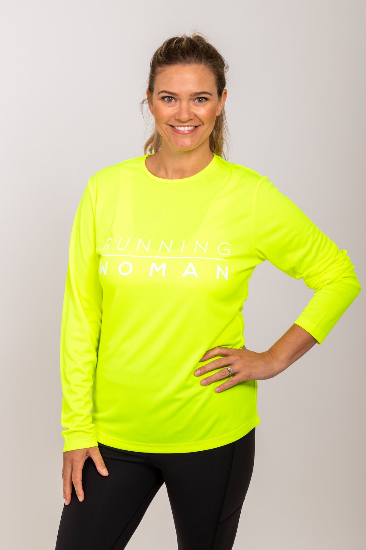Exclusive Yellow Running Woman long-sleeve top