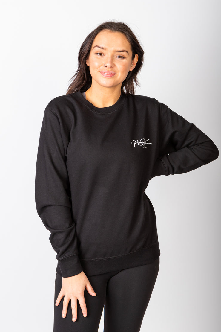 Exclusive black Running Woman subtle Signature sweatshirt