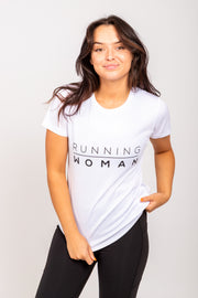 Exclusive white Running Woman T-Shirt