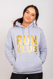 Exclusive grey & gold Run Club hoodie