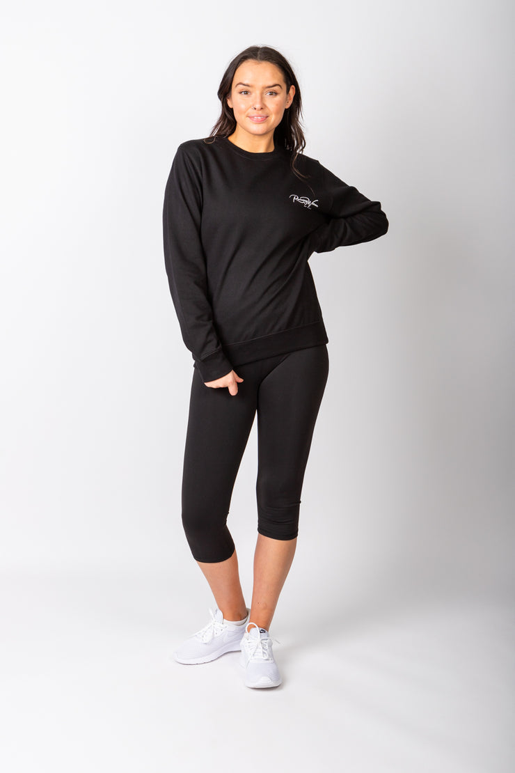 Exclusive black Running Woman subtle Signature sweatshirt