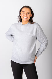 Exclusive grey & white Running Woman subtle Signature sweatshirt