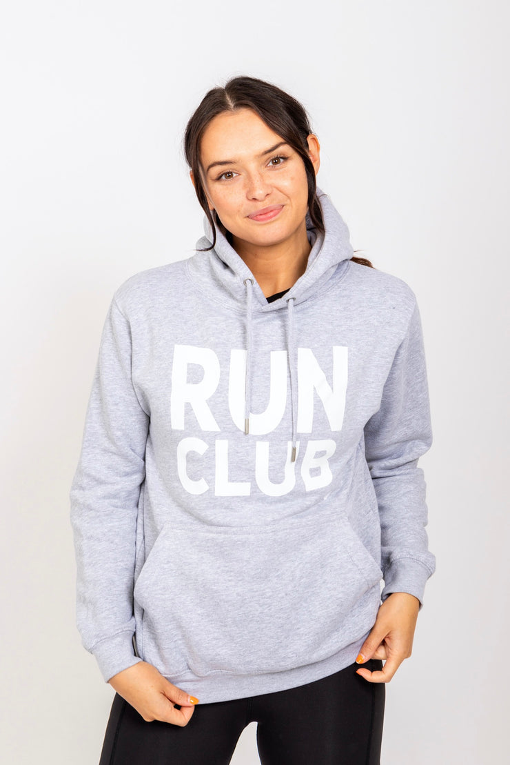 Exclusive grey & white Run Club hoodie