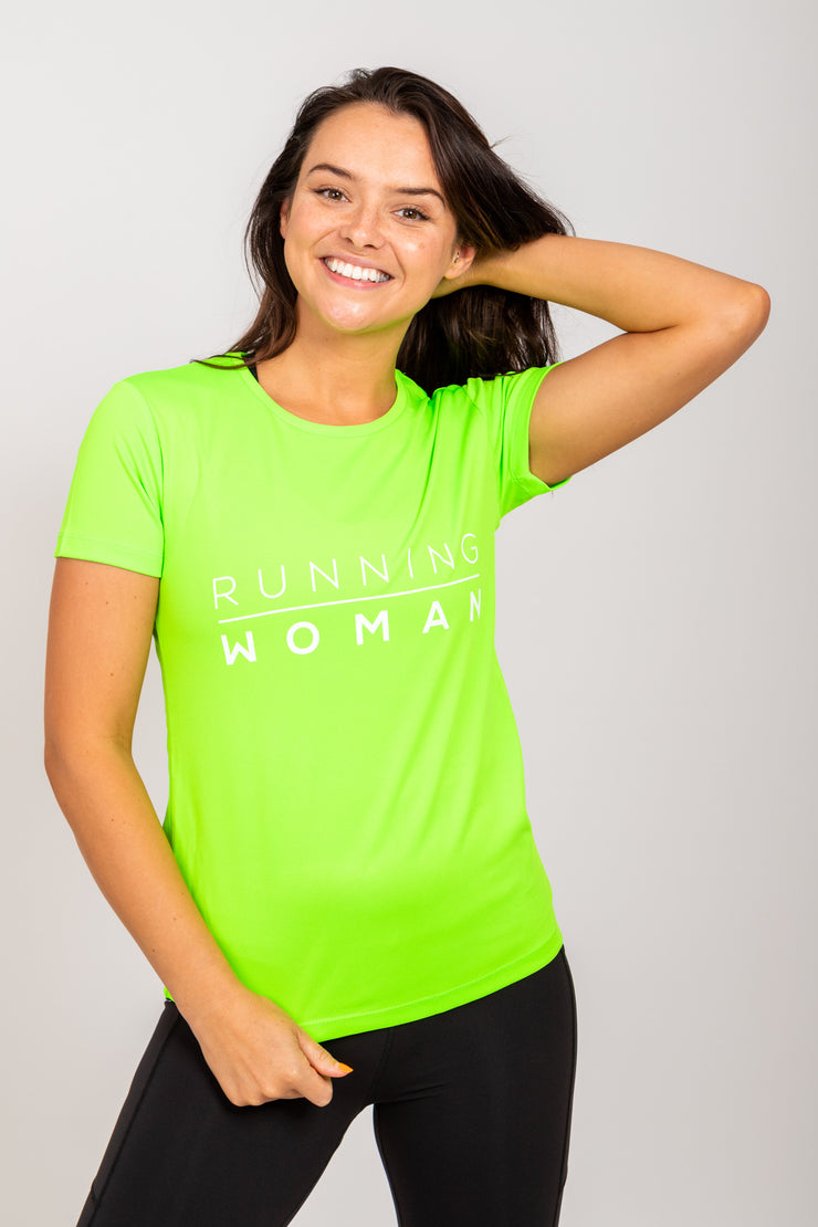 Exclusive green Running Woman T-Shirt