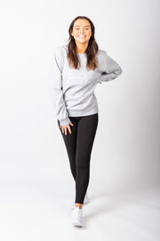 Exclusive grey & white Running Woman Signature sweatshirt