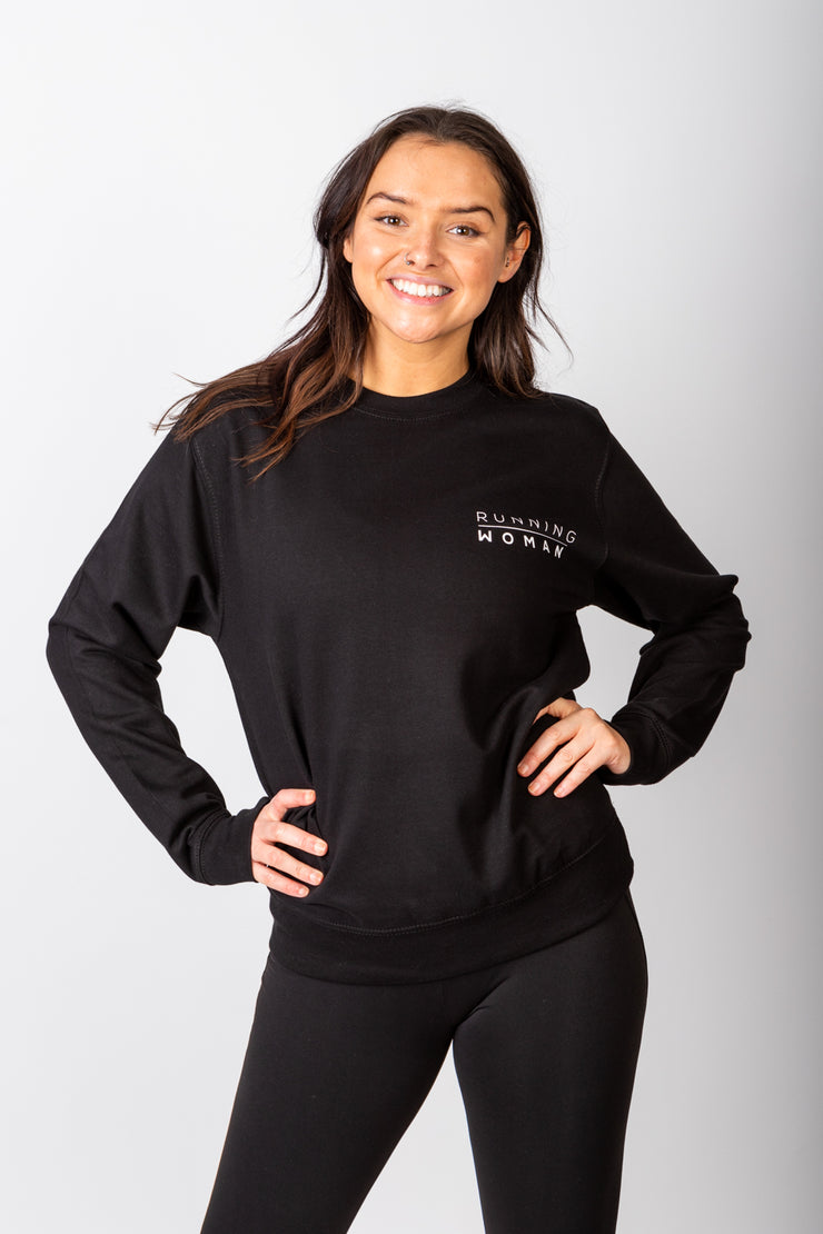 Exclusive black Running Woman subtle sweatshirt