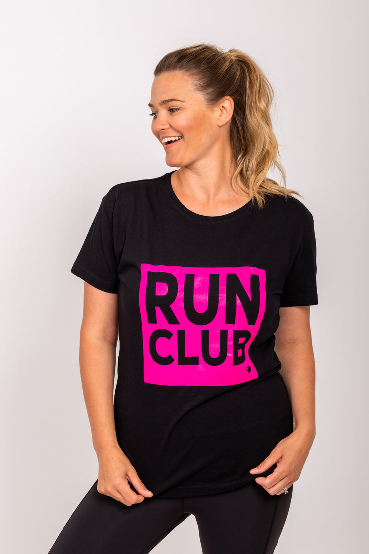 Exclusive Black & Pink Run Club Organic Slim Fit T-Shirt