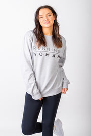 Exclusive grey & black Running Woman sweatshirt