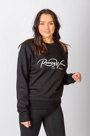 Exclusive black Running Woman Signature sweatshirt