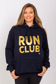 Exclusive navy & gold Run Club hoodie
