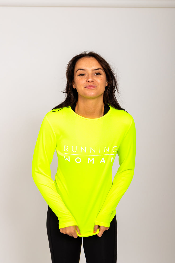 Exclusive Yellow Running Woman long-sleeve top