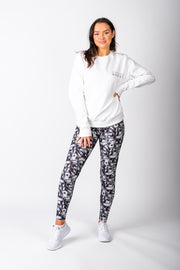 Exclusive white Running Woman subtle sweatshirt