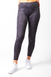 Snake Black casual leggings