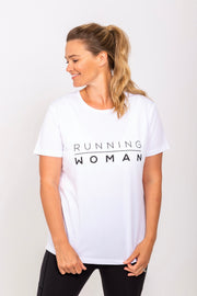 Exclusive white Running Woman T-Shirt