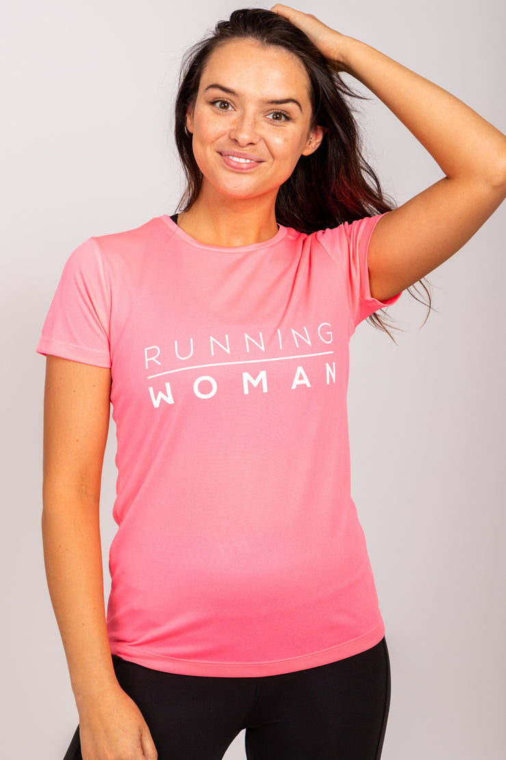Exclusive pink Running Woman T-Shirt