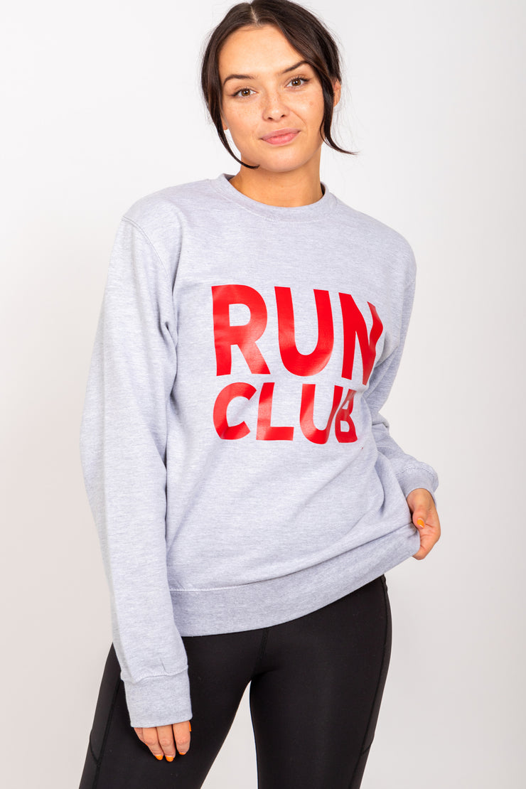 Exclusive grey & red Run Club sweatshirt