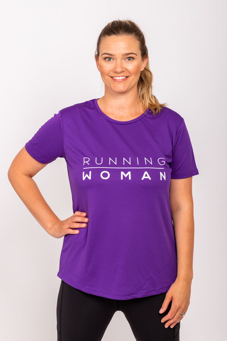 Exclusive purple Running Woman T-Shirt