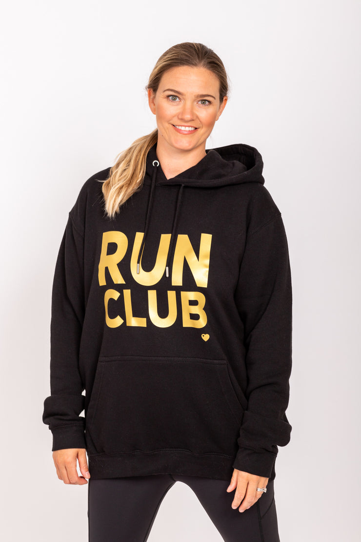 Exclusive black & gold Run Club hoodie