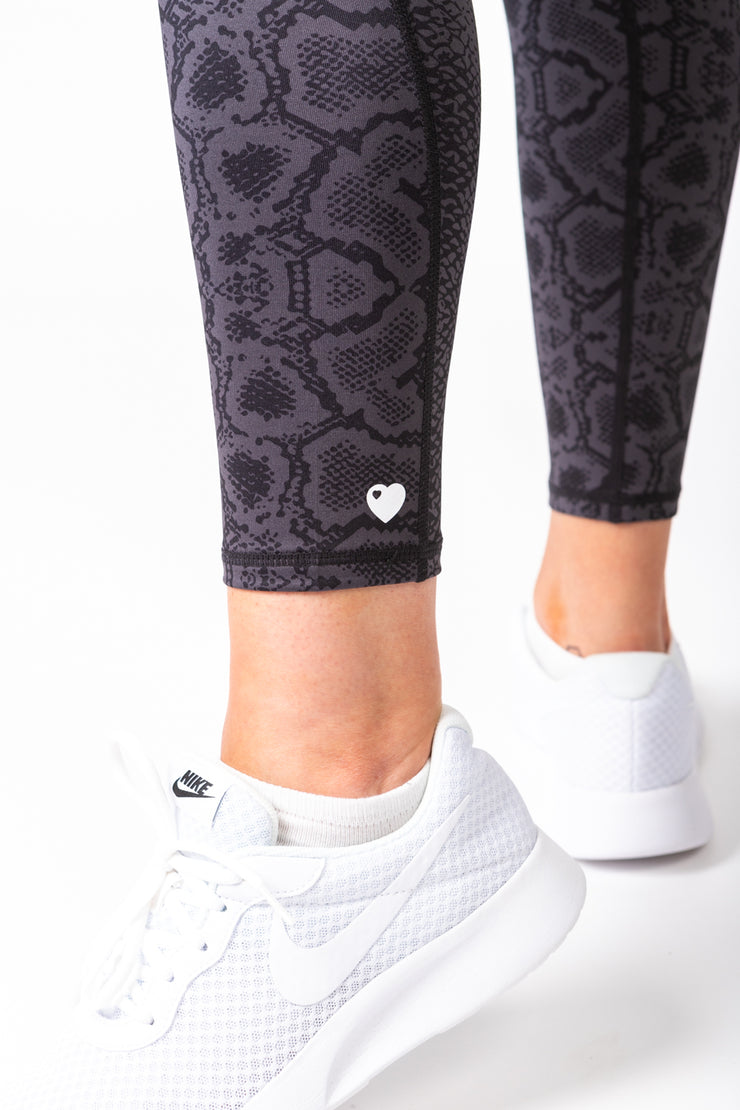 Snake Black casual leggings