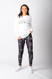 Exclusive white Running Woman sweatshirt