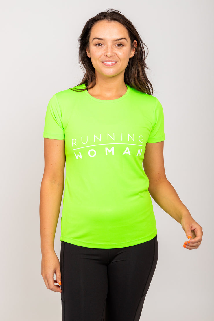Exclusive green Running Woman T-Shirt