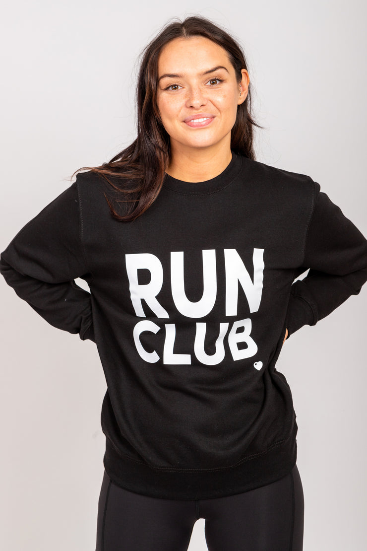 Exclusive black & white Run Club sweatshirt
