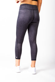 Crocodile Black casual leggings