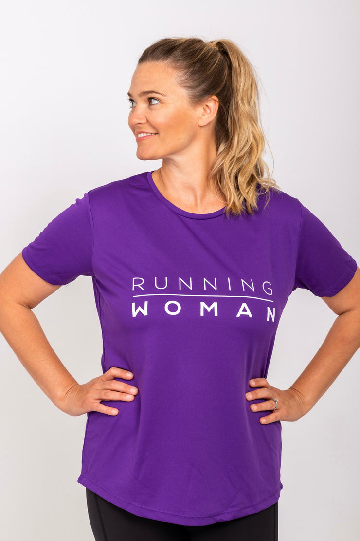 Exclusive purple Running Woman T-Shirt