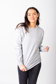 Exclusive grey & white Running Woman subtle sweatshirt