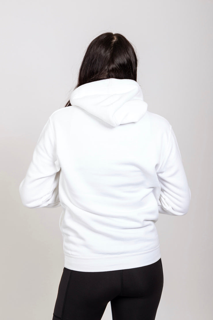 Exclusive white & black Run Club hoodie