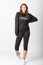 Exclusive black Running Woman Signature sweatshirt