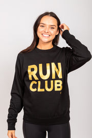 Exclusive black & gold Run Club sweatshirt