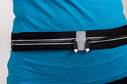 Exclusive Black Twin Pocket Running Belt with Gel Loops
