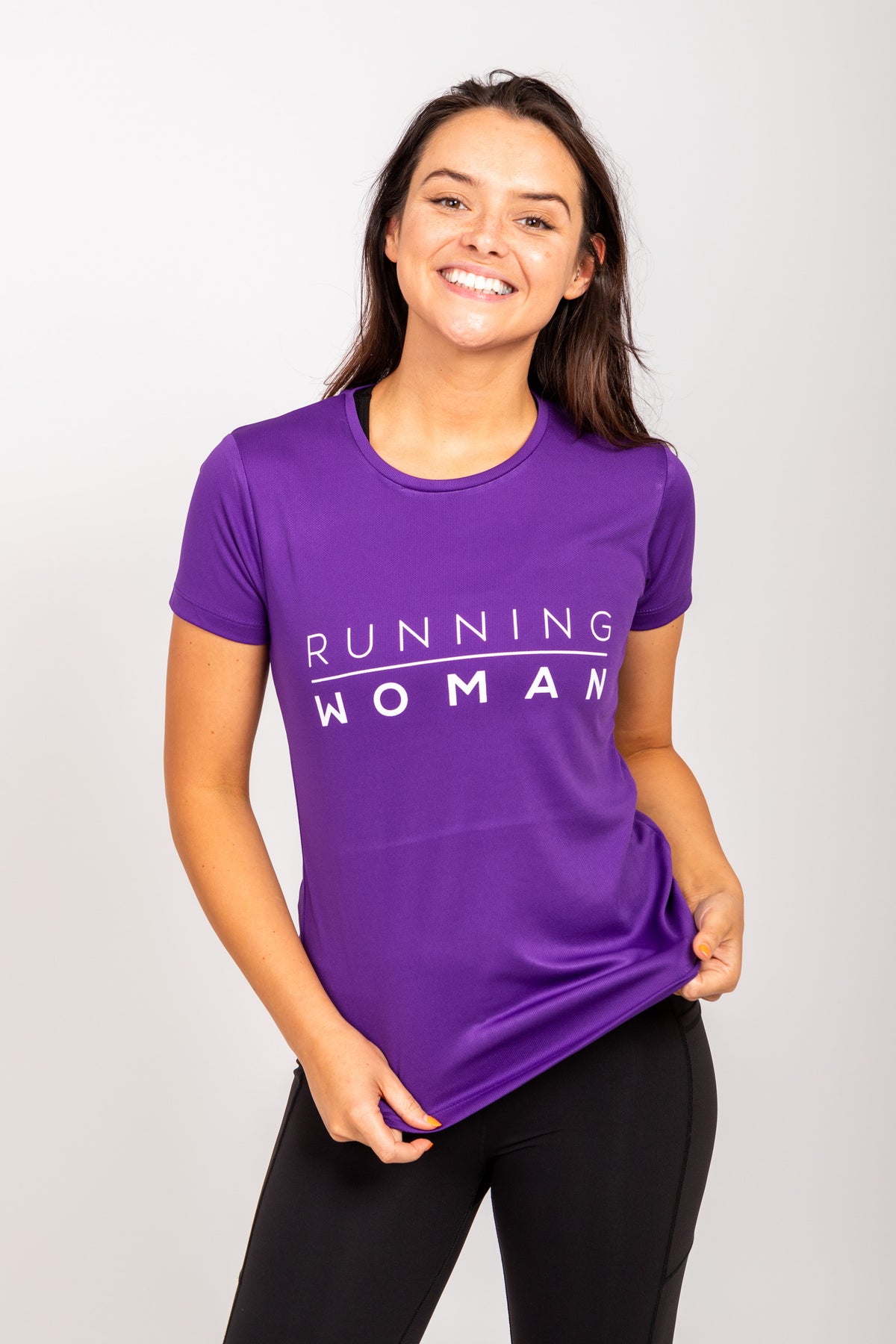 Purple running t-shirt | Exclusive Running Woman to