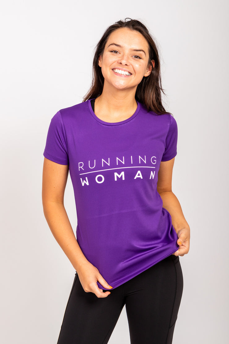 Exclusive purple Running Woman T-Shirt