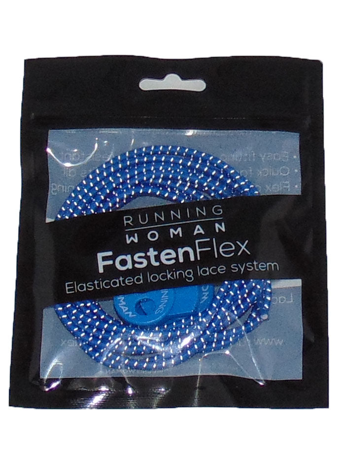 Blue Reflective FastenFlex Laces