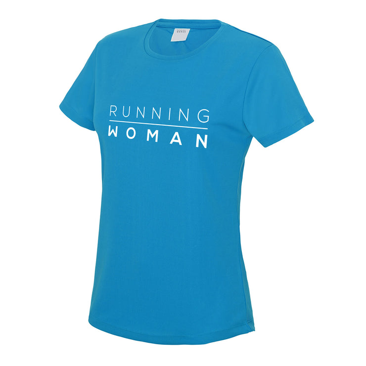 Exclusive Sapphire Blue Running Woman T-Shirt