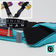 Exclusive Turquoise Twin Pocket Running Belt with Gel Loops